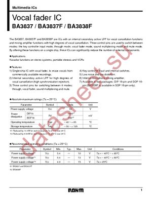 BA3838F-E2 datasheet  